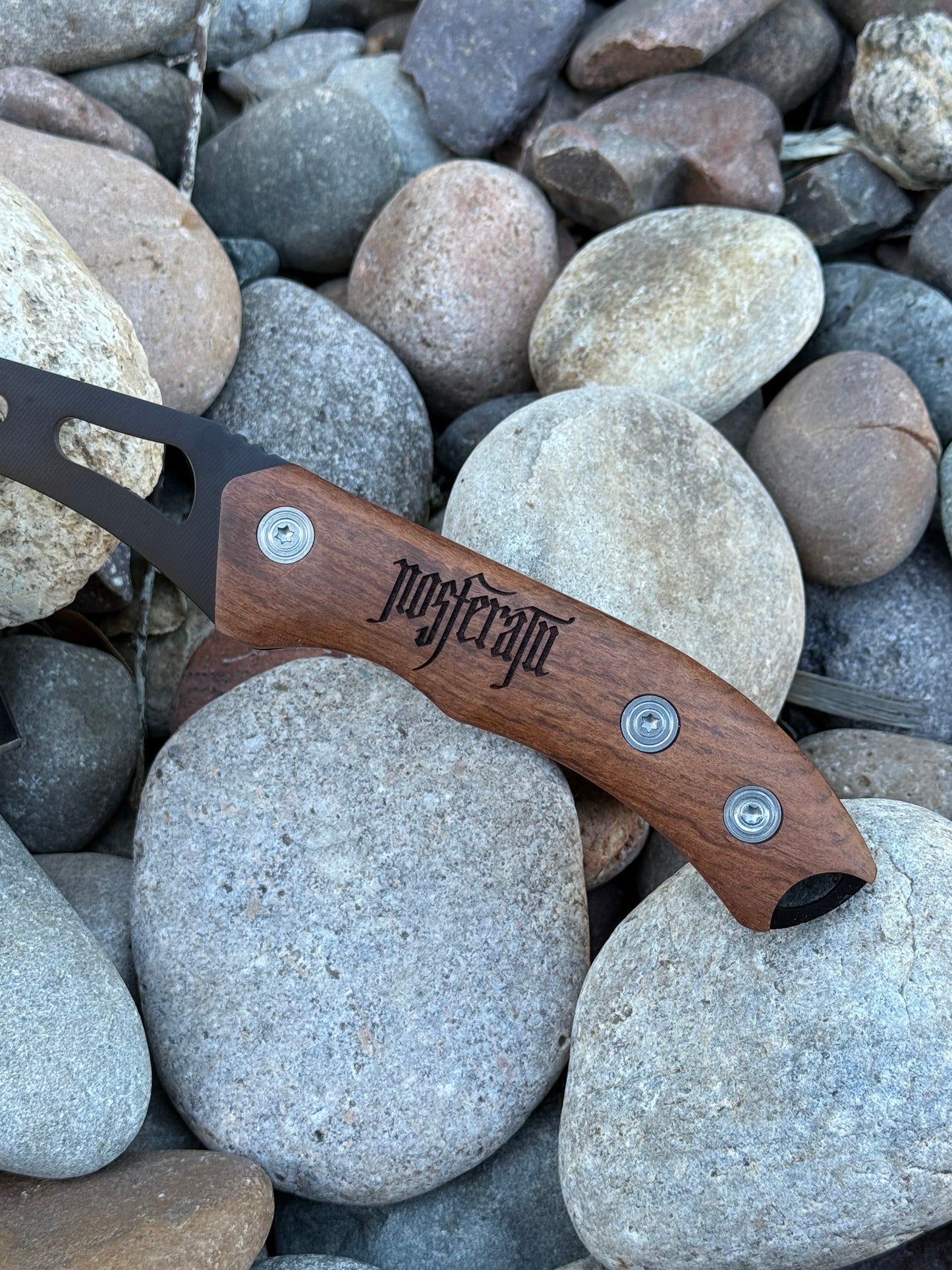 Nosferatu Laser engraved Rosewood axe