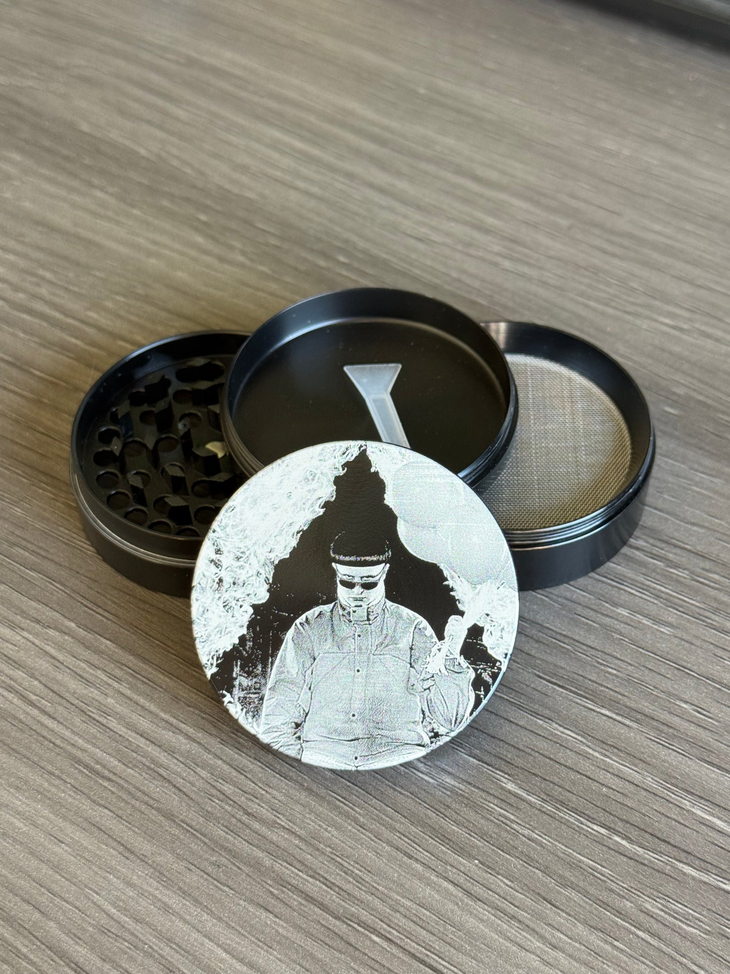 Oliver Tree Laser engraved four piece grinder