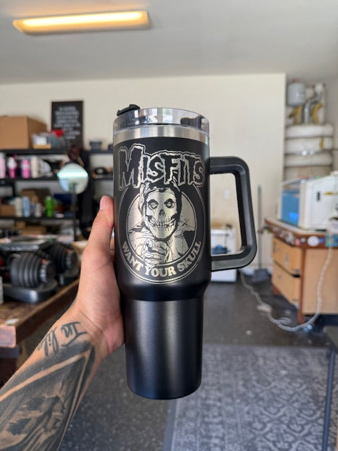 Misfits 40 Oz Laser Engraved Tumbler