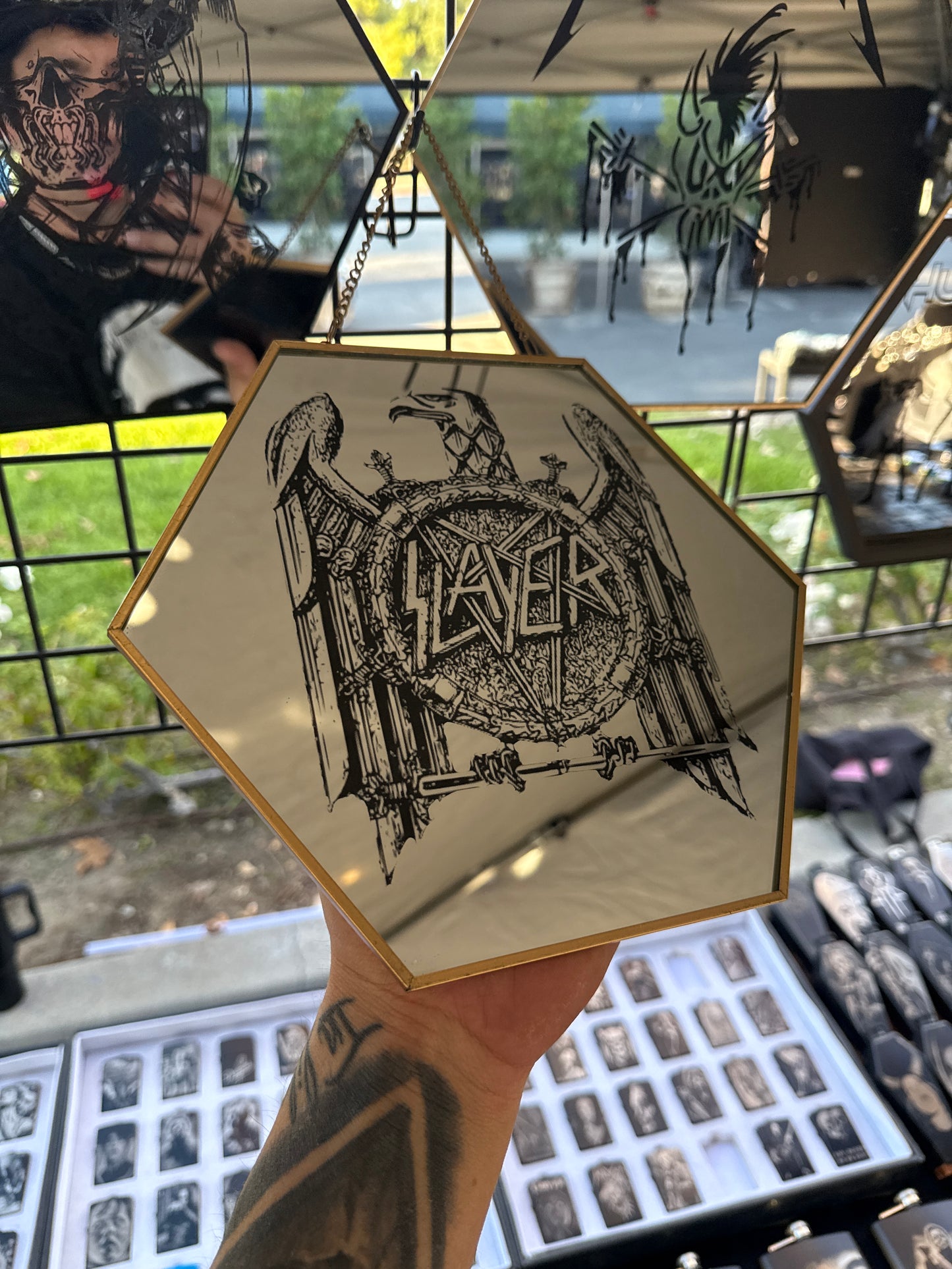 Slayer Stainless steel Framed Mirror