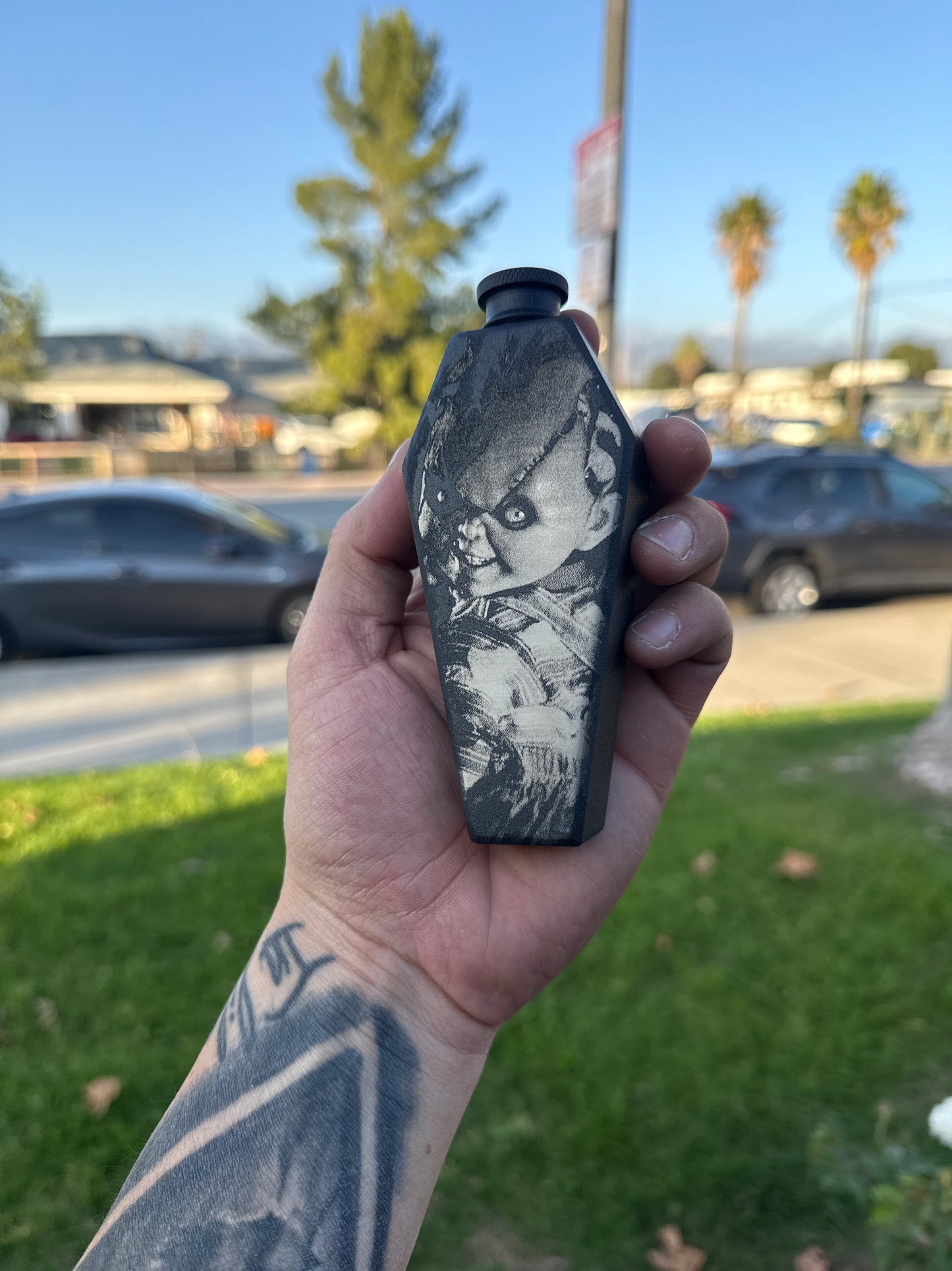 Chucky Coffin Flask