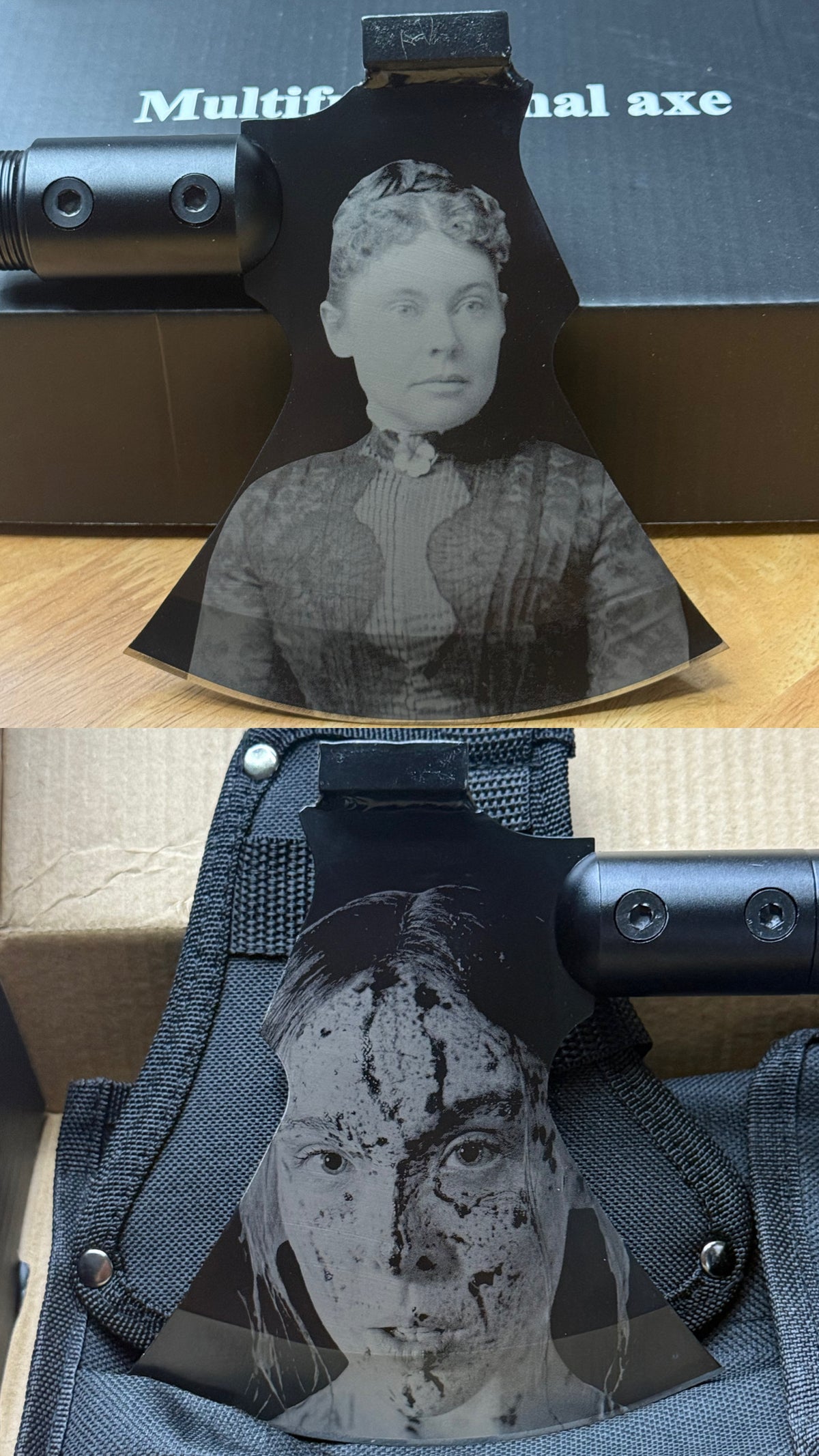 Lizzie Borden 9-1 Laser Engraved Axe