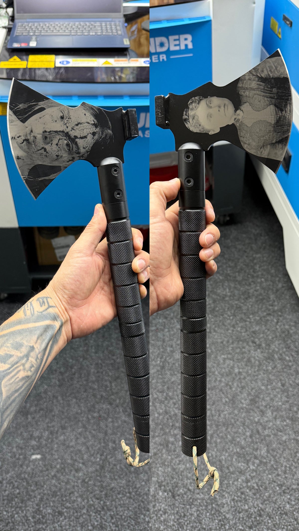 Lizzie Borden 9-1 Laser Engraved Axe