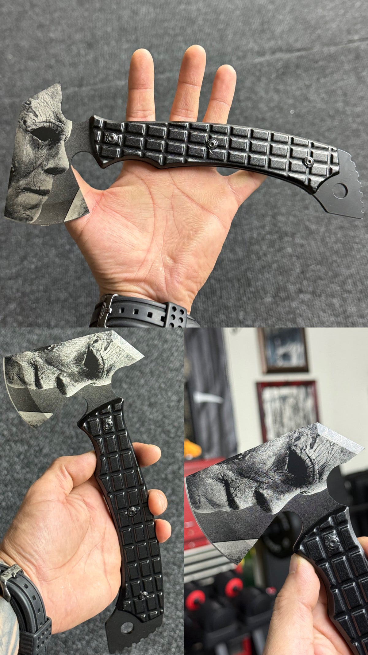 Black stainless steel Michael Myers hatchet