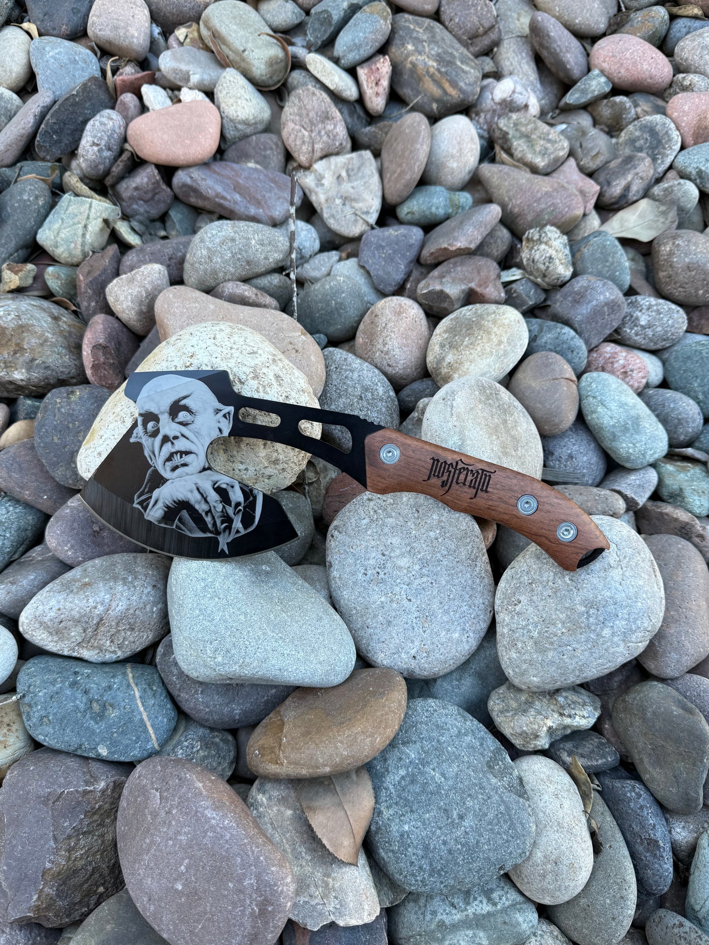 Nosferatu Laser engraved Rosewood axe