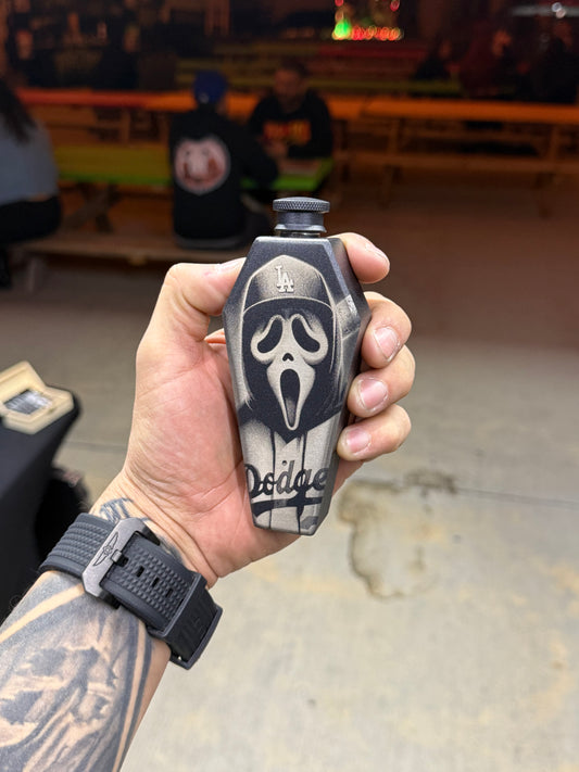 Dodgers Ghostface coffin flask