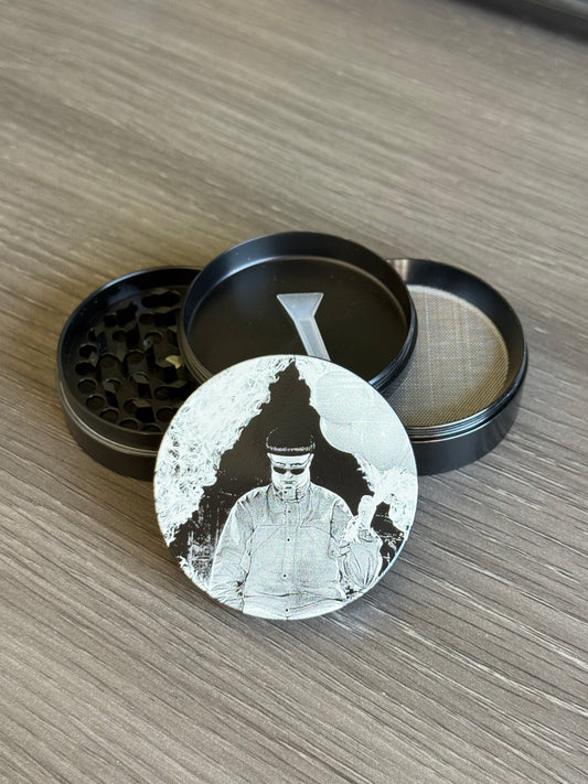 Oliver Tree Laser engraved four piece grinder