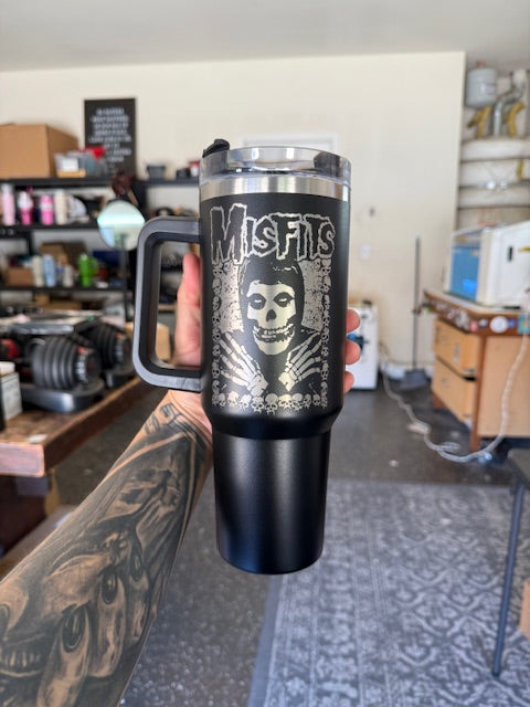 Misfits 40 Oz Laser Engraved Tumbler