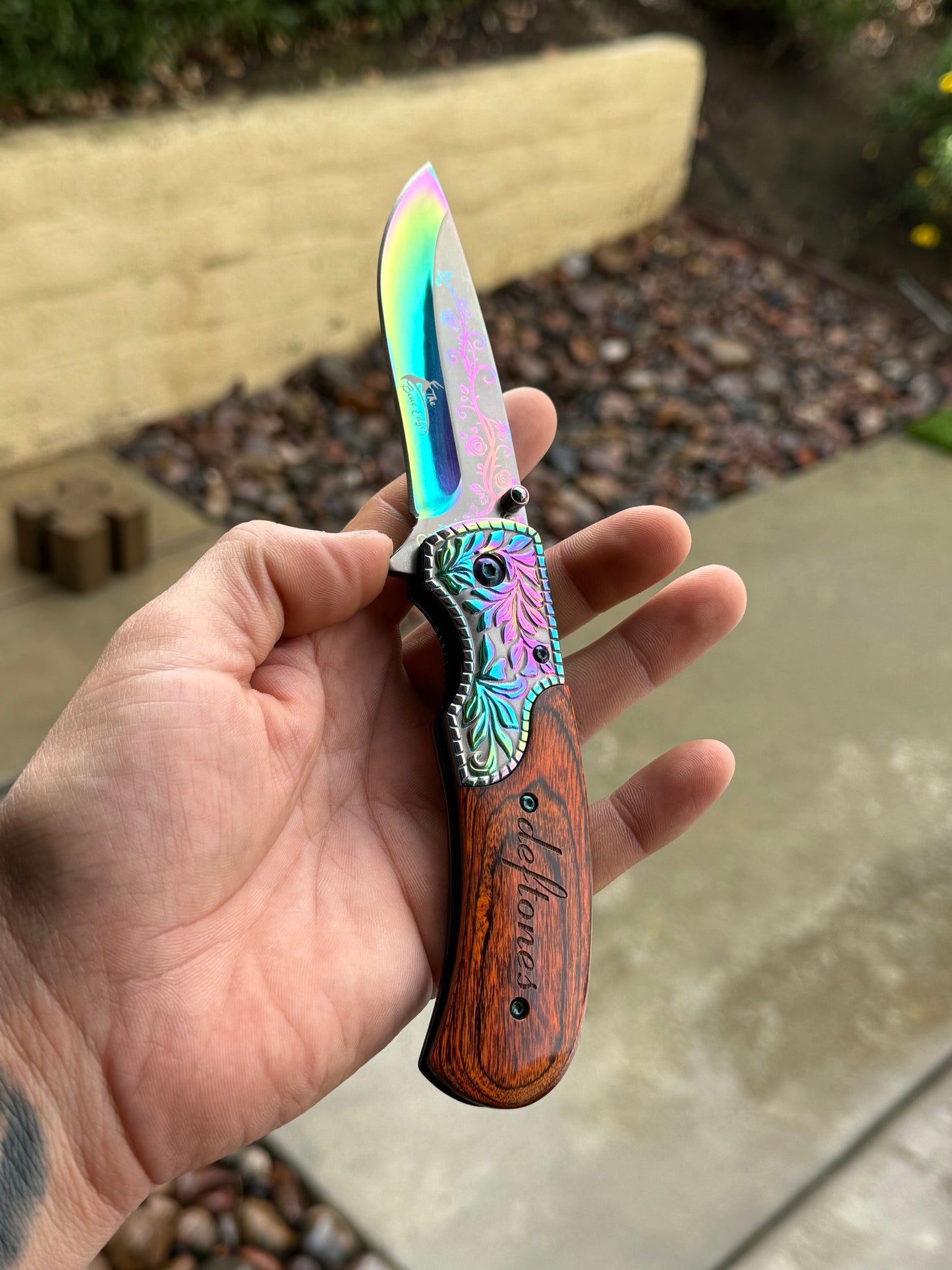 Deftones Iridescent Folding Knife