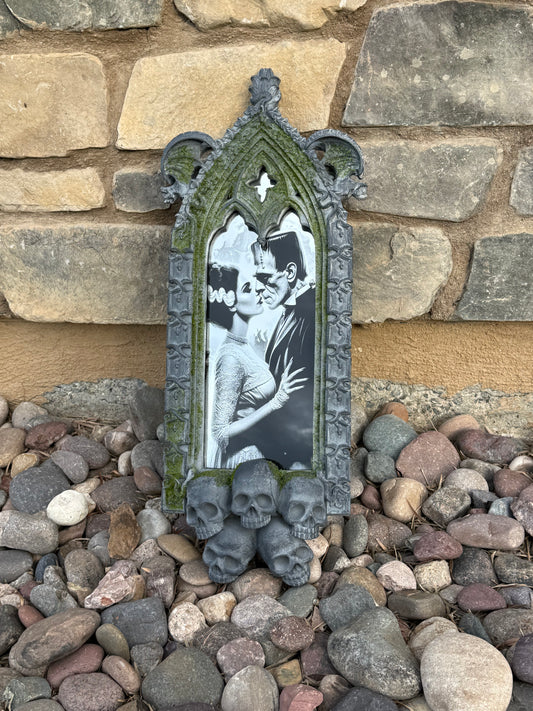 Frankenstein and His Bride Ornate Wall Mirror