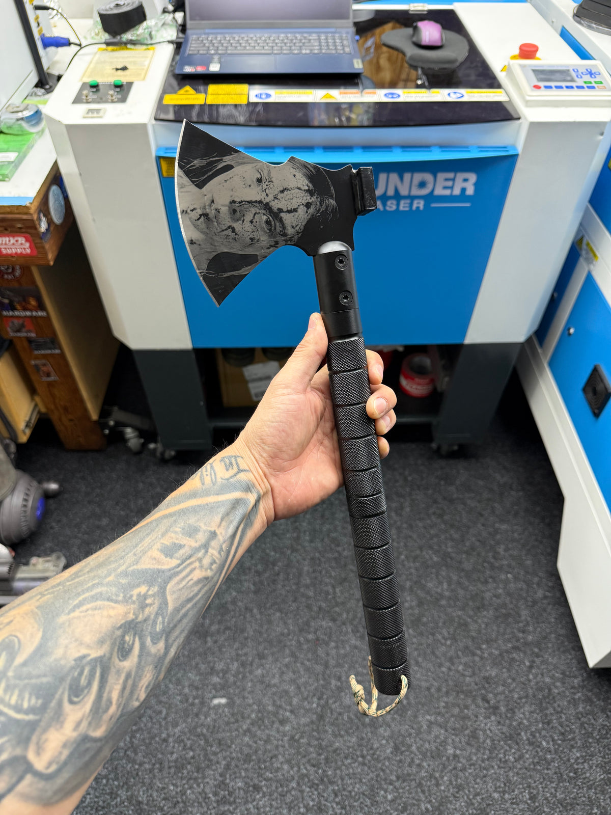Lizzie Borden 9-1 Laser Engraved Axe