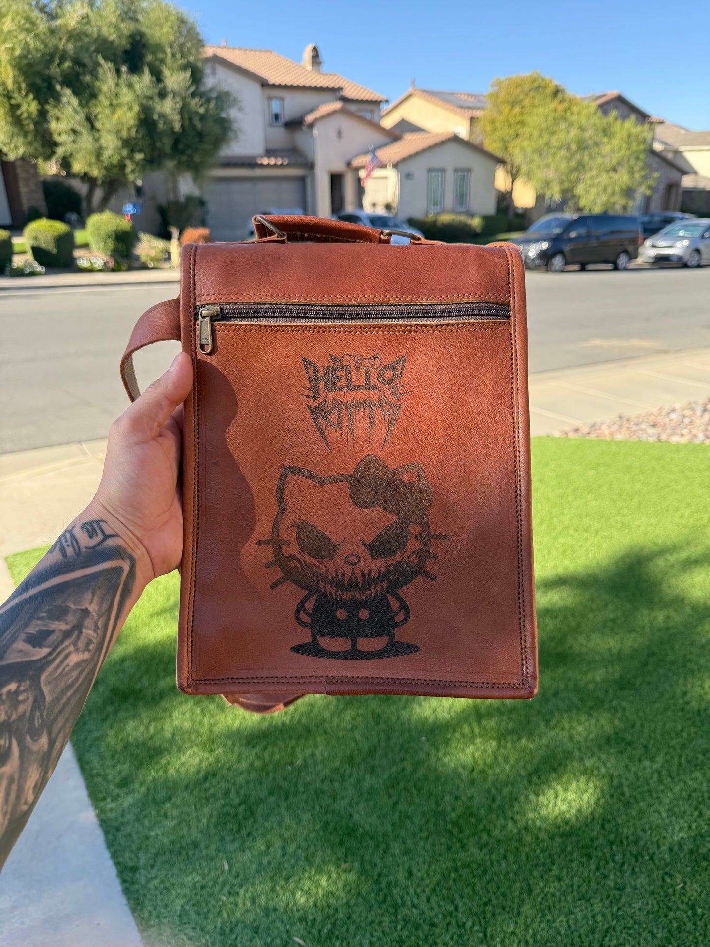 Hello Kitty Laser Engraved Bag. (BRAND NEW)