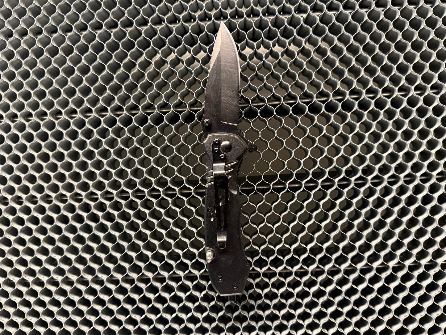 Wooden Handle/ Black Blade Dodgers 2025 Folding Knife.