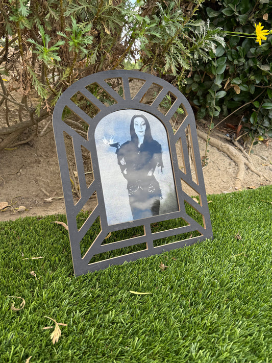Morticia Addams Laser Engraved Mirror