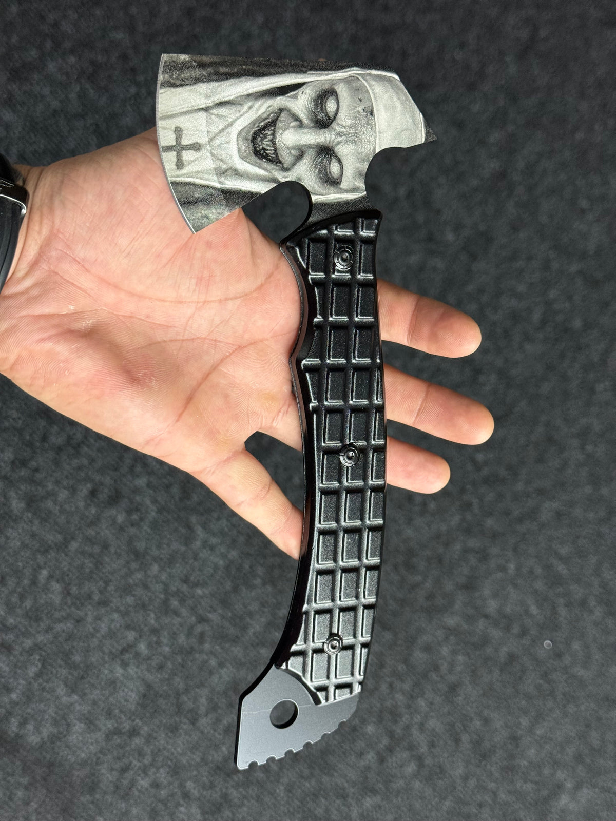 Black Stainless Steel The Nun Axe
