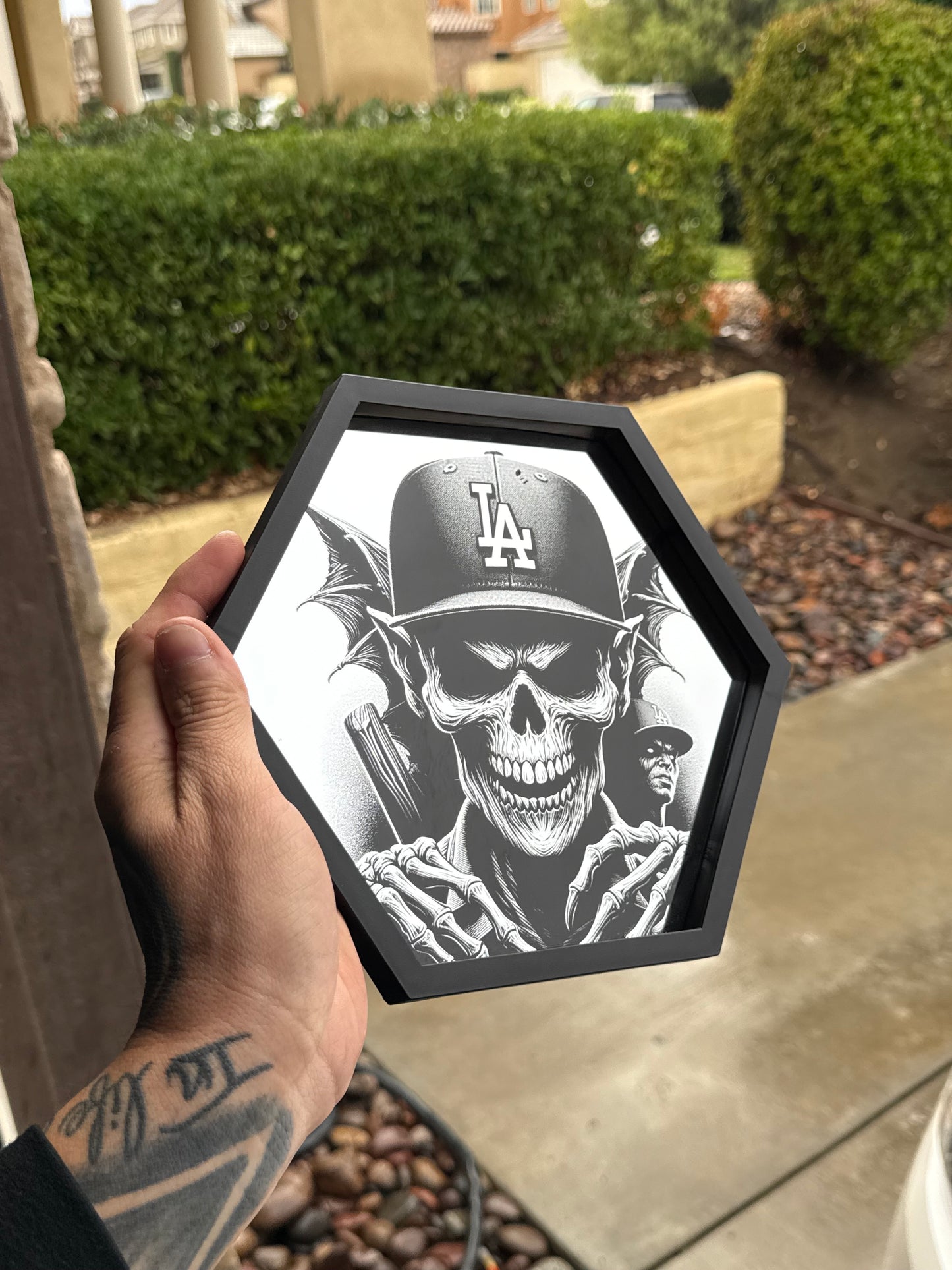 Dodgers Skull Mirror