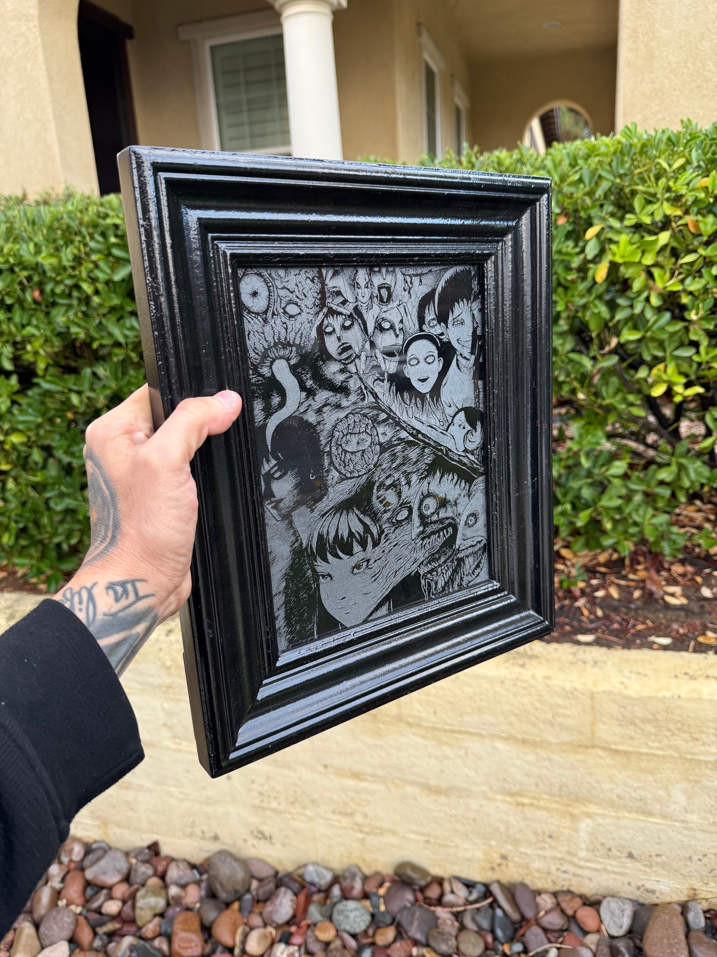 Junji Ito Engraved Glass Frame