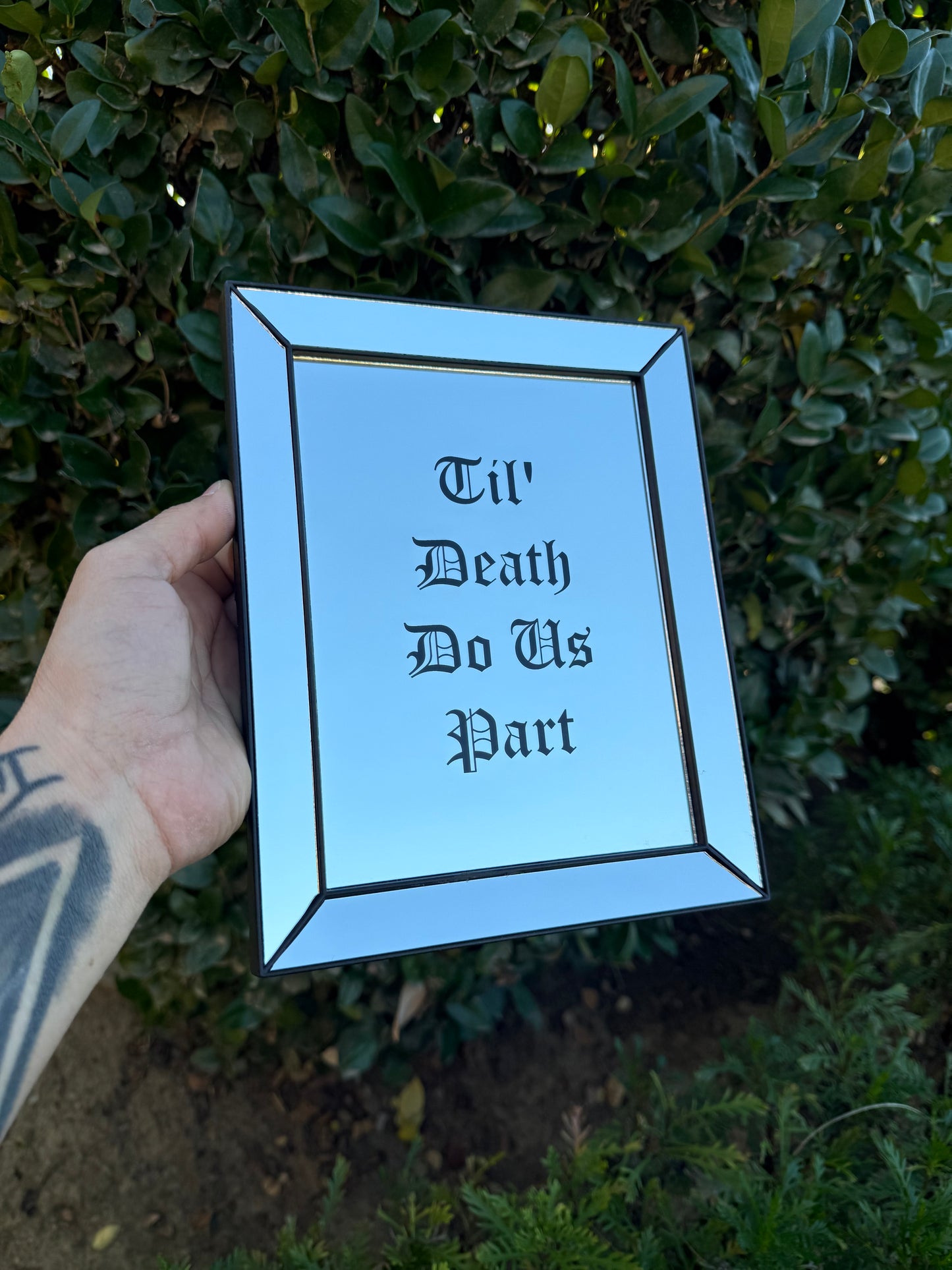Till death do us part decorative mirror
