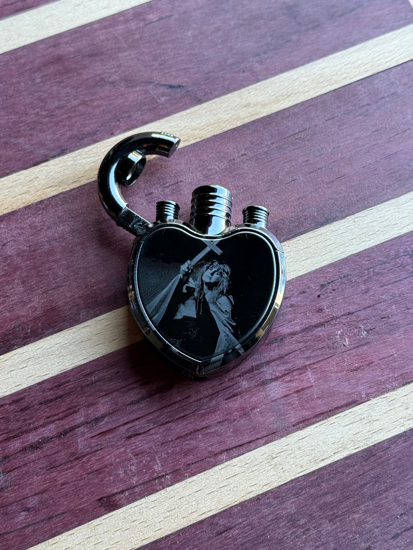 Ozzy Osbourne stainless steel heart lighter