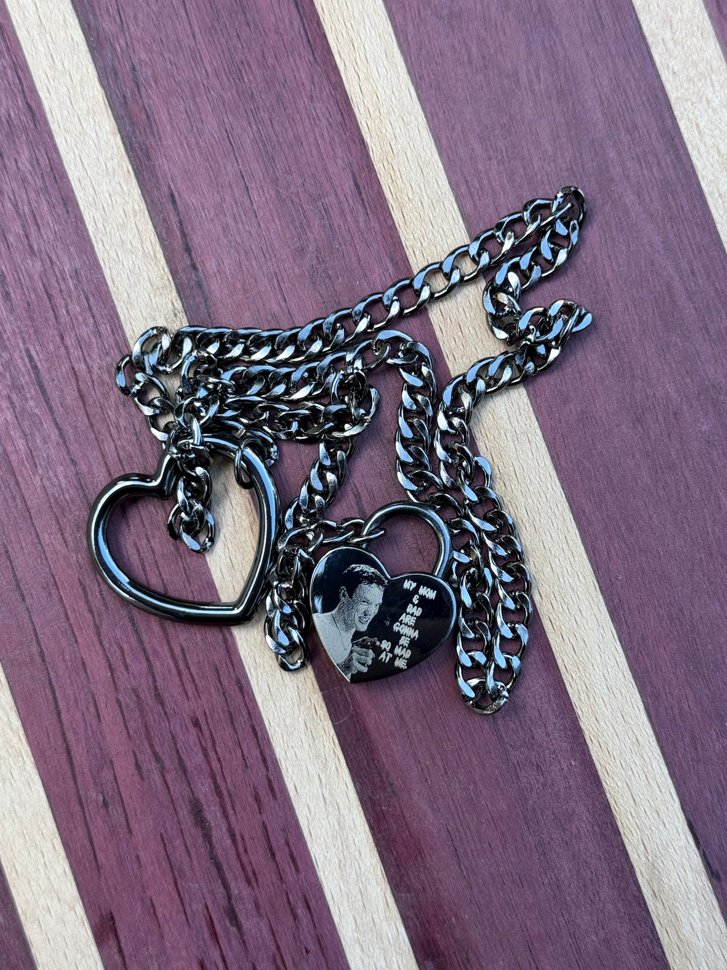 Stu Macher Stainless Steel Heart Lock