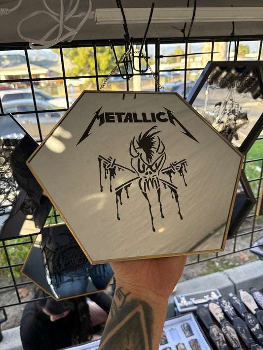 Metallica Stainless Steel Framed mirror